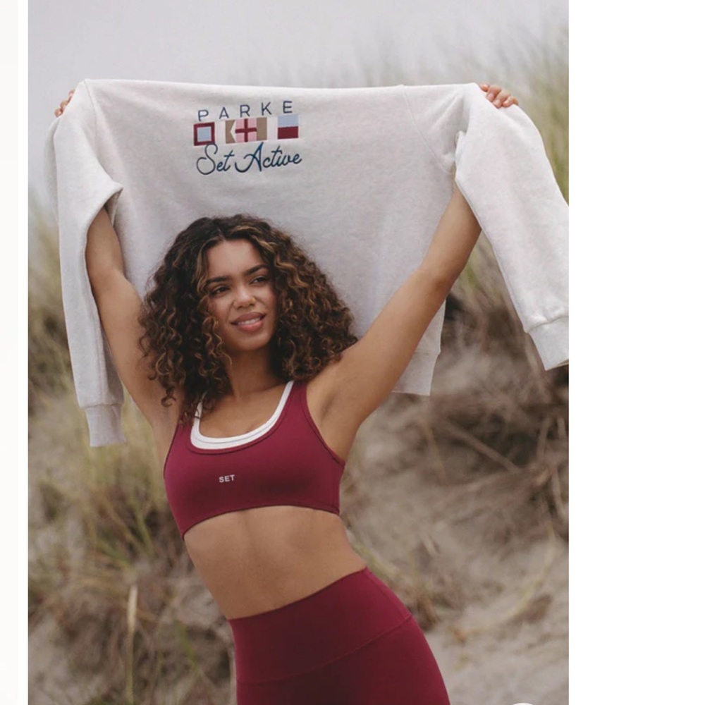 SET x PARKE maroon leggings and bra set
